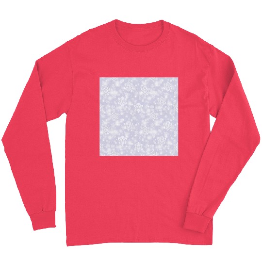 Lavender Snowflakes Pattern Long Sleeves