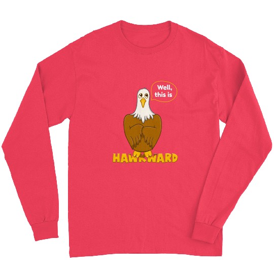 Hawk Word Pun for Animal Lovers Long Sleeves