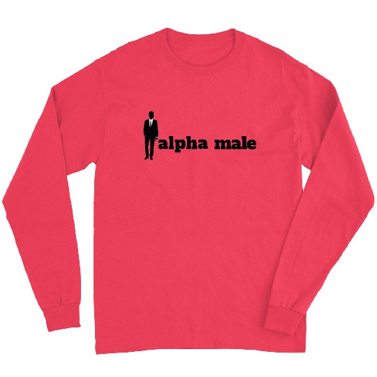 alpha male logo black Long Sleeves