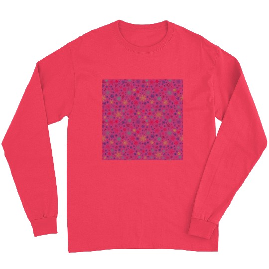 Snowflakes Pattern Colorful Long Sleeves