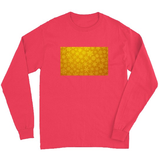Yellow Snowflakes Christmas Pattern Long Sleeves