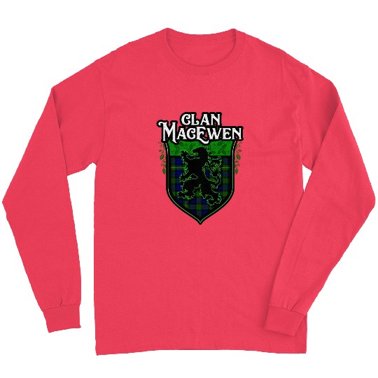 Clan MacEwen Scottish Tartan Rampant Lion Celtic Long Sleeves