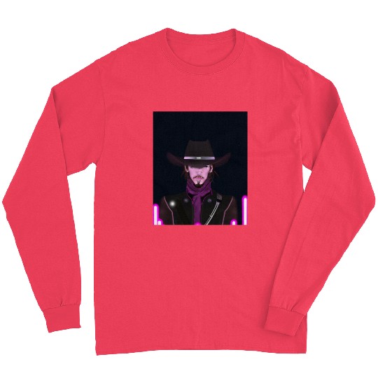 Goth Synthwave Outrun Goth Cowboy Long Sleeves