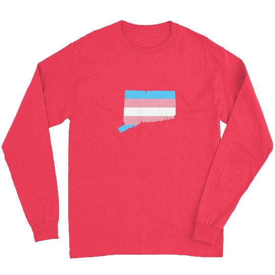 Trans Flag Connecticut LGBT Pride Support Long Sleeves