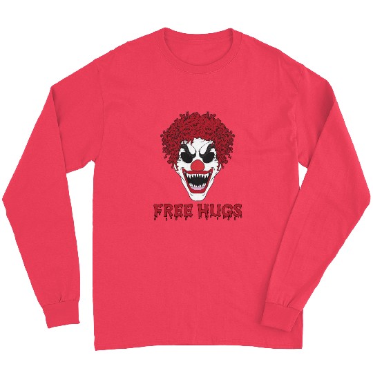Free Hugs from terrifying Clown Long Sleeves