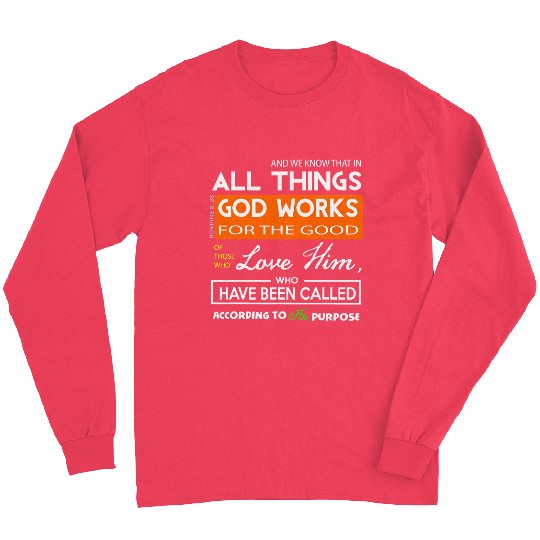 Romans 828 Christian Long Sleeves Bible Verse Faith Numbe