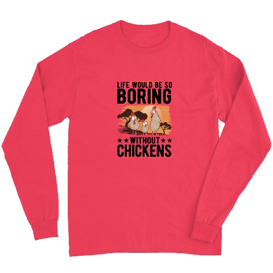 Chickens Gift Farmer Chicken Coop Long Sleeves