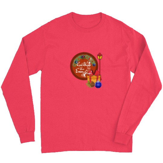 Cute A Christmas Carol God Bless Us Everyone Lamp Long Sleeves