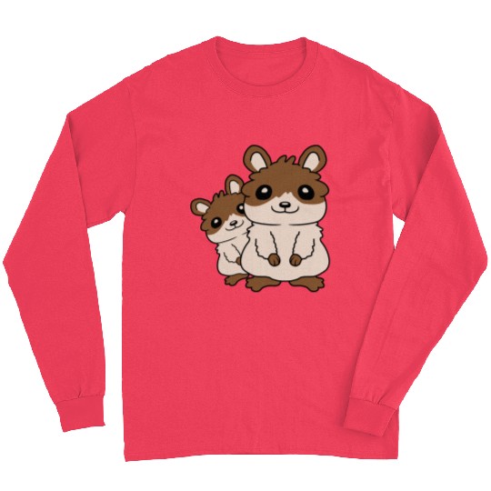 Hamster family small child Long Sleeves