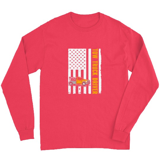 US Flag Tow Truck Driver Long Sleeves