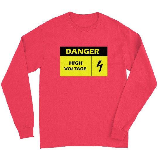 Danger Electrical Hazard Yellow warning Label Long Sleeves