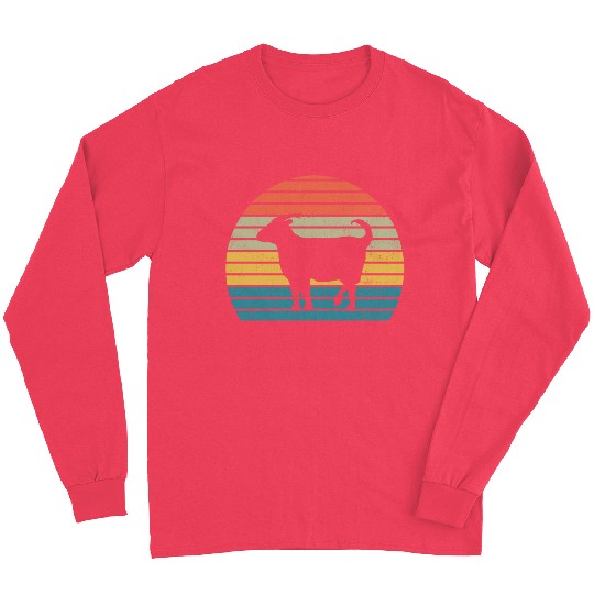 Goat Lover Gift Funny Retro Vintage Farm Long Sleeves