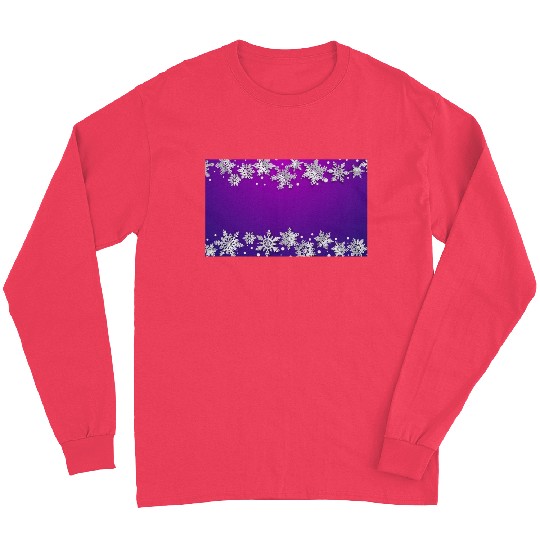 Elegant Winter Snowflakes Purple Long Sleeves