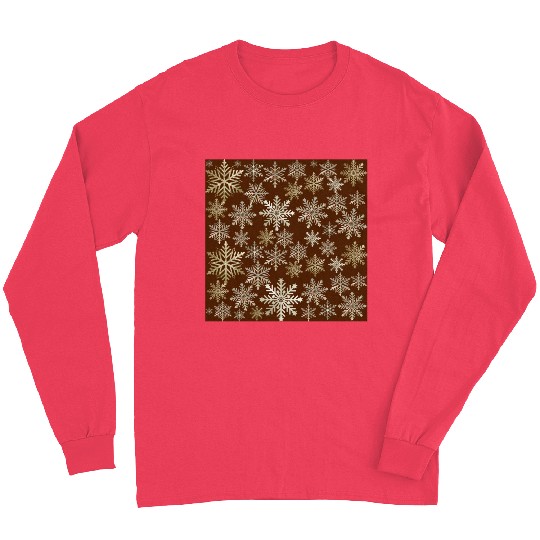 Beige Snowflakes Christmas Pattern Long Sleeves