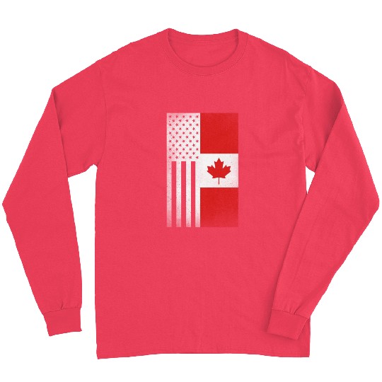 Canada Design for proud Canadian Americans Long Sleeves