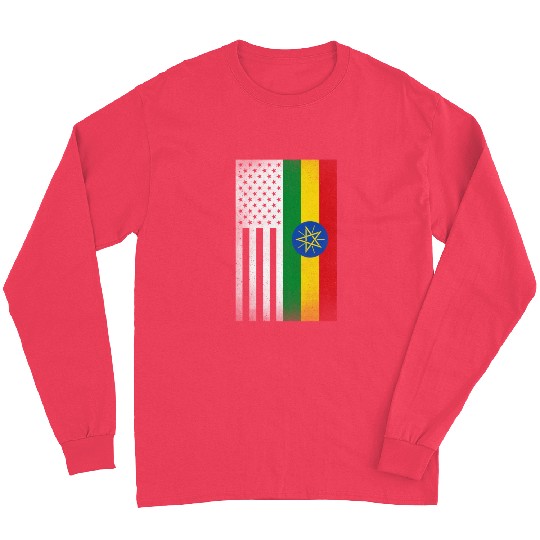 Ethiopia Design for proud Ethiopian Americans Long Sleeves