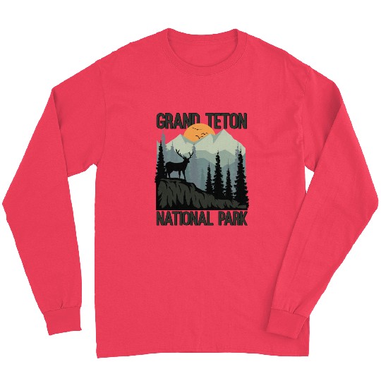 Grand Teton National Park Mountains Wilderness Long Sleeves