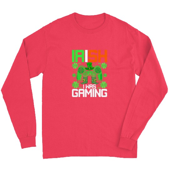Irish I Was Gaming Funny St Patricks Day Gamer Boy Long Sleeves