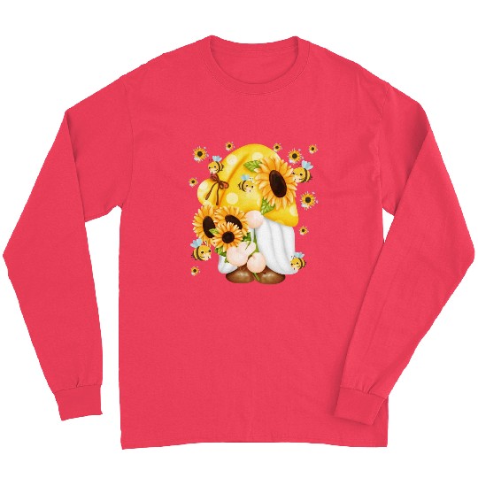 Sunflower Gnome With Bee Long Sleeves