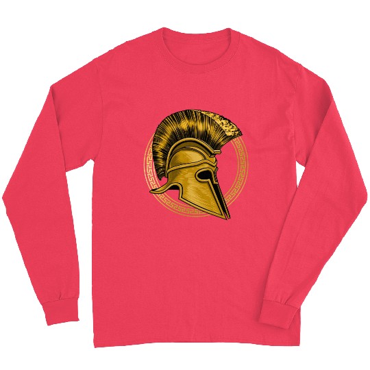Gold Gladiator Sparta Greek Gym Workout Long Sleeves