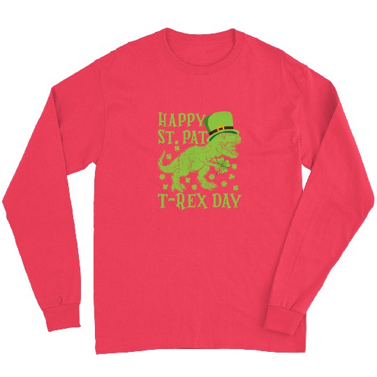 Happy St Pat Trex Day Dino St Patricks Day Toddler Long Sleeves