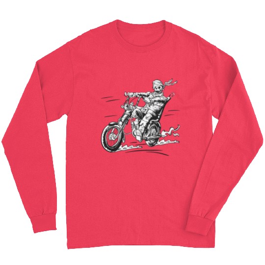 Zombie biker riding Zombie biker riding inspiratio Long Sleeves
