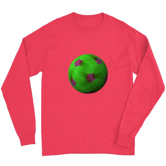 Neon Green 3D with Purple Connected Star Shapes Long Sleeves
