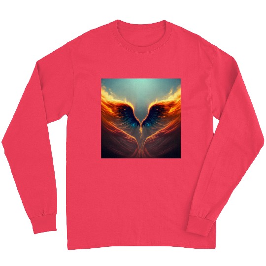 Mashup Epic Wallpaper Flaming Angel Wings Long Sleeves