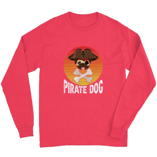 Pug Pirate Dog Long Sleeves