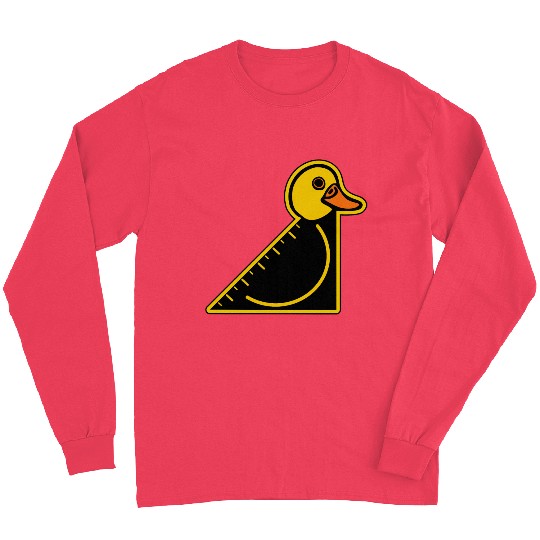 Funny Yellow Set Square Duck Long Sleeves