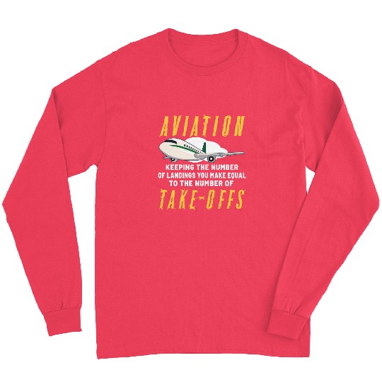 Pilot Aviation Airplane Airline Future Pilots Long Sleeves