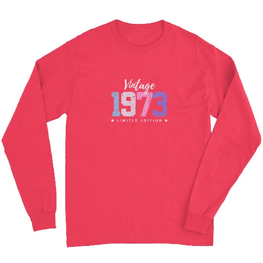 50 Years Vintage 1973 Retro 50th Birthday Long Sleeves