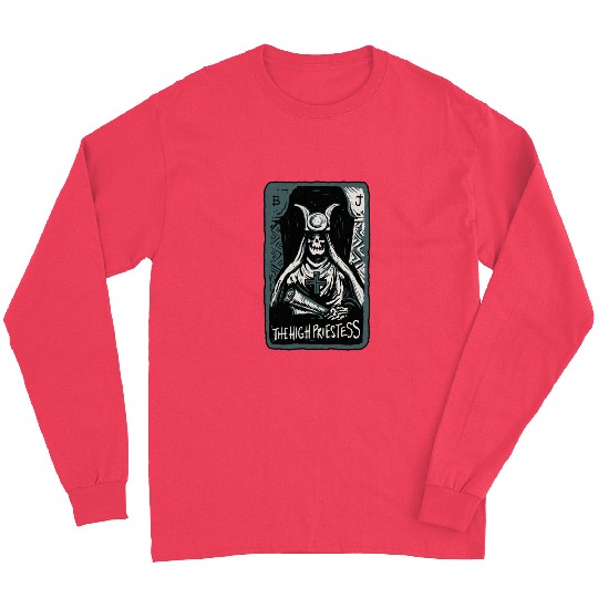 The High Priestess Skeleton Skull Tarot Card Long Sleeves