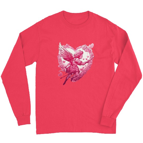 funny Cupid Valentine's Day girls Long Sleeves