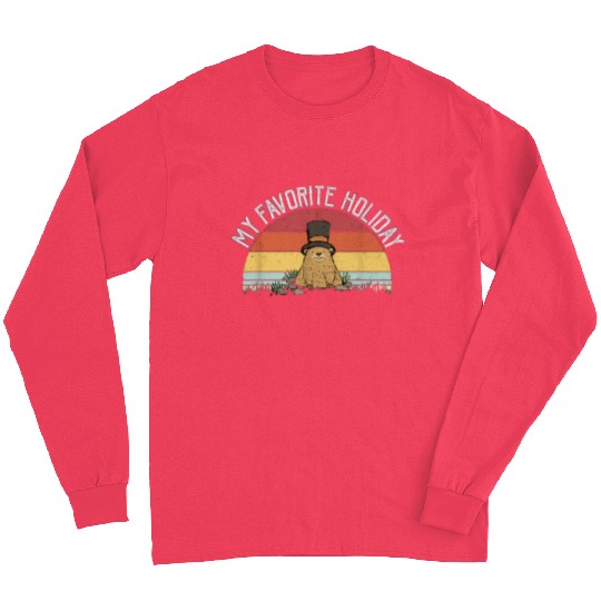 Retro Groundhog Day Gifts Groundhog Day Long Sleeves
