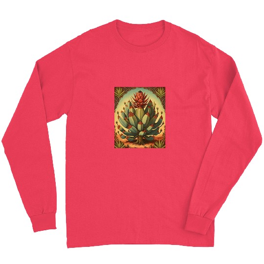 Agave Plant Collectors Agave Mexican Folk Painting Long Sleeves