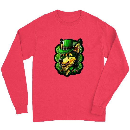 Cuddly Wolf St. Patrick's Day Hat With Green Eyes Long Sleeves