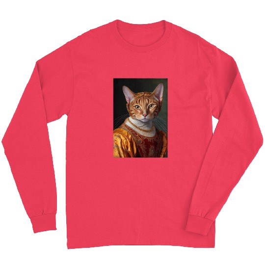 Ocicat King Cat Breed Portrait Royal Renaissance A Long Sleeves