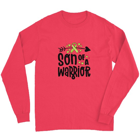 Son Of A Warrior Lymphoma Cancer Awareness Family Long Sleeves