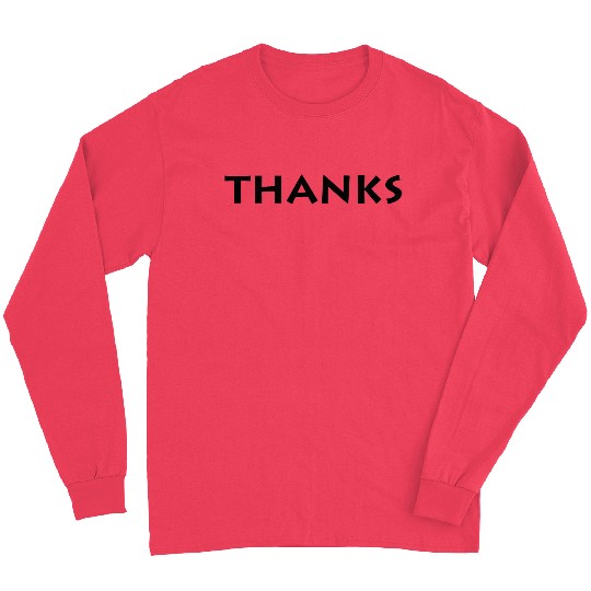 THANKS - BLACK DESIGN Long Sleeves