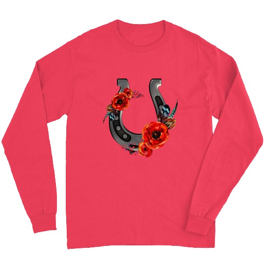 Floral Horseshoe With Poppies Long Sleeves