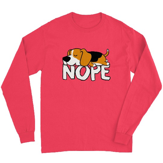 Nope! Cute Beagle Long Sleeves