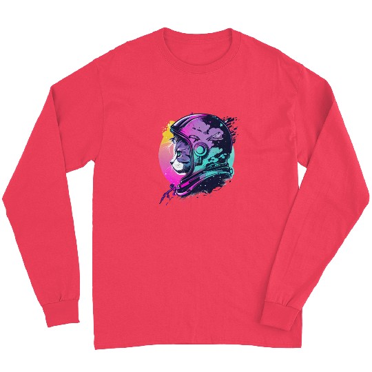 Aesthetic Vaporwave Space Cat 80s 90s Astronaut Long Sleeves