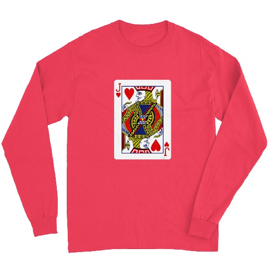 Jack of Hearts Card Long Sleeves Playing Car