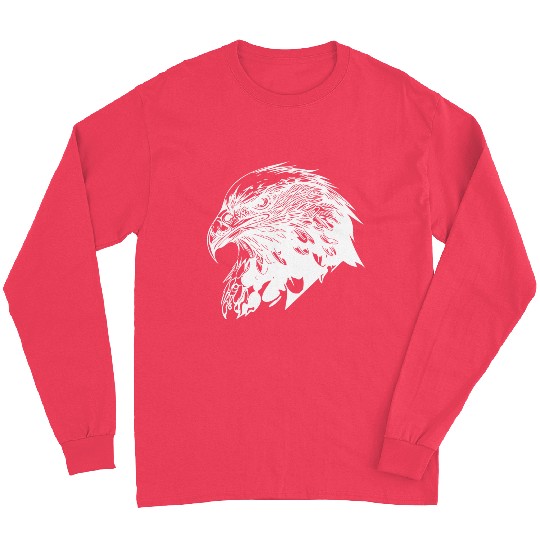 Elegant Eagle In Vintage T Tattoo Style Long Sleeves