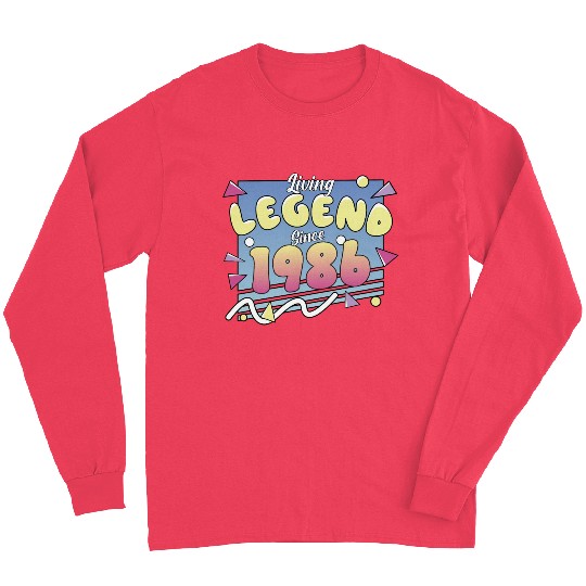 Living Legend Since 1986, 80s Themed Birthday Long Sleeves