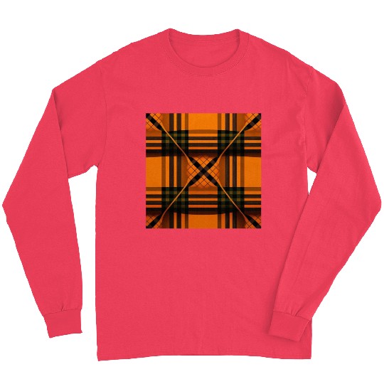 Innovative Orange Tartan A Design for the Fashion Long Sleeves