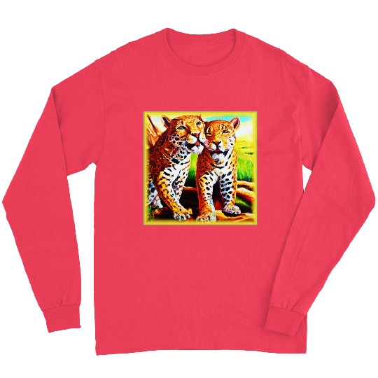 Jaguars Animals Nature oil Painting. Buy Now Long Sleeves