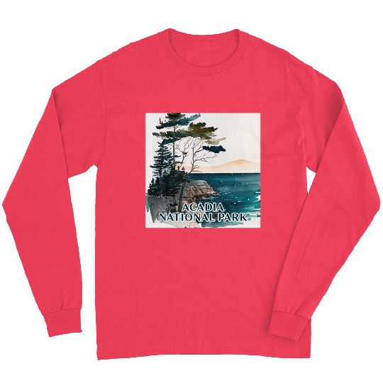 Acadia National Park Watercolor Long Sleeves