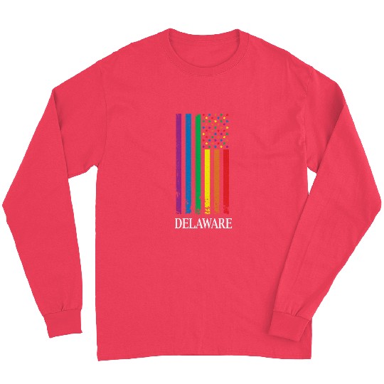Delaware Pride Month Pride Flag LGBT Community LGB Long Sleeves